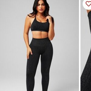 Fabletics Black Sparkle Activewear Set-Khloe Kardashian Edit,